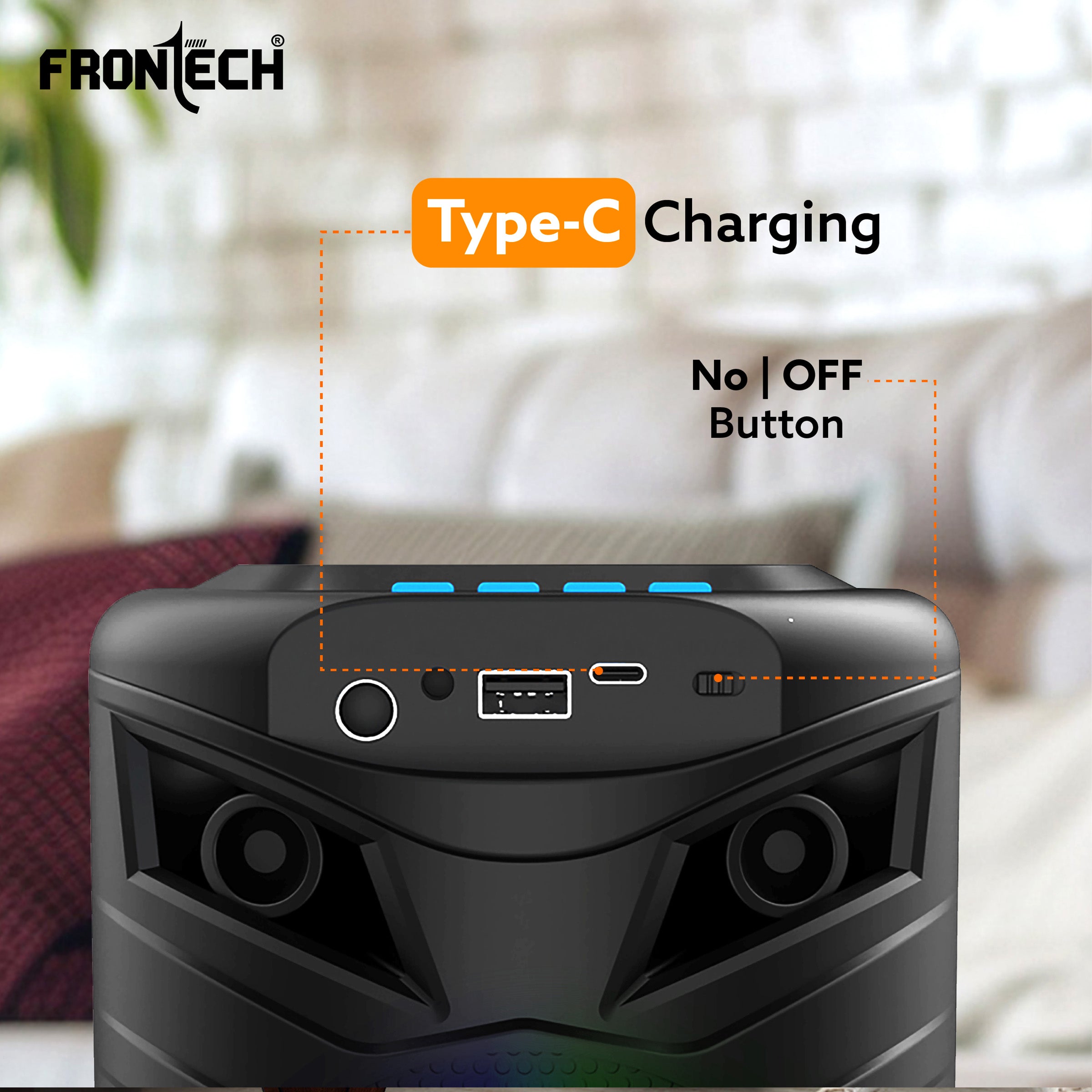 Frontech Wireless Bluetooth Speaker with RGB Lights (SW-0068) Frontech Wireless Bluetooth Speaker with RGB Lights (SW-0068)